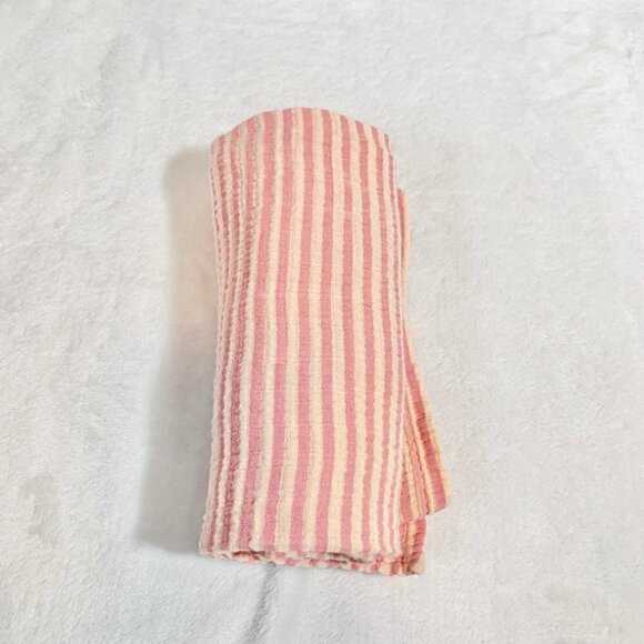 Mackenzie Childs striped gauzy baby blanket swaddle wrap burp cloth blankie - Picture 1 of 5